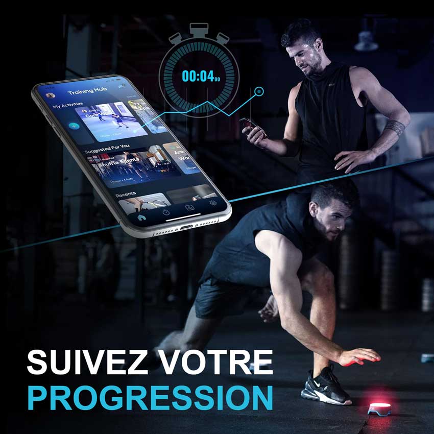 Pods-lumineux-sport-plots-lumières-blazepod-pascher-flexiafit